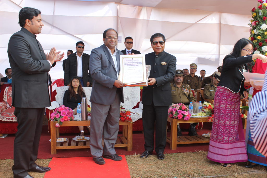 Mission Green Champion Award given by Dr. Mukul Sangma, Chief Miniter Meghalaya on 26th January, 2015