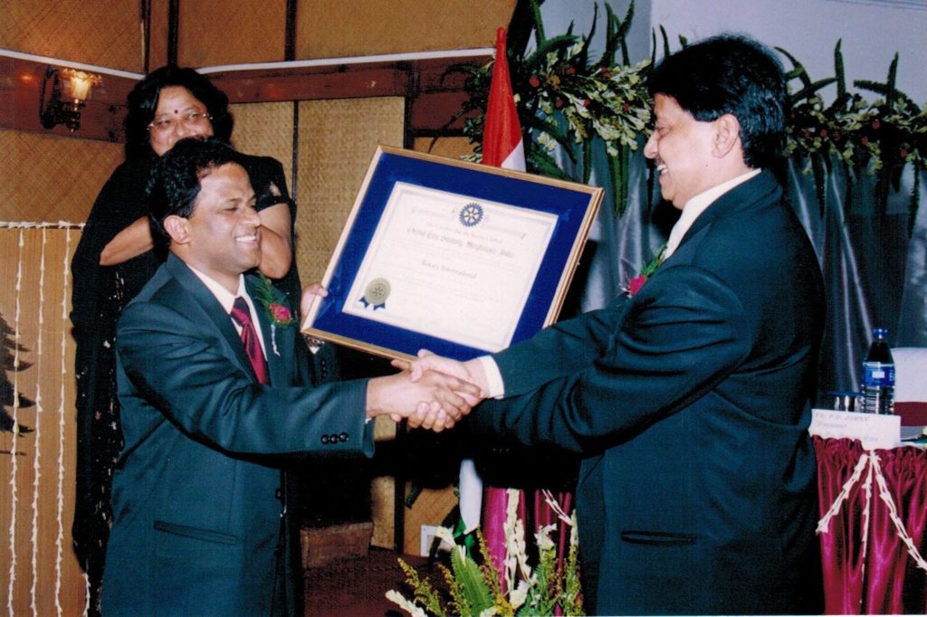Rotary Award from Shri Manas Choudhary, 2004